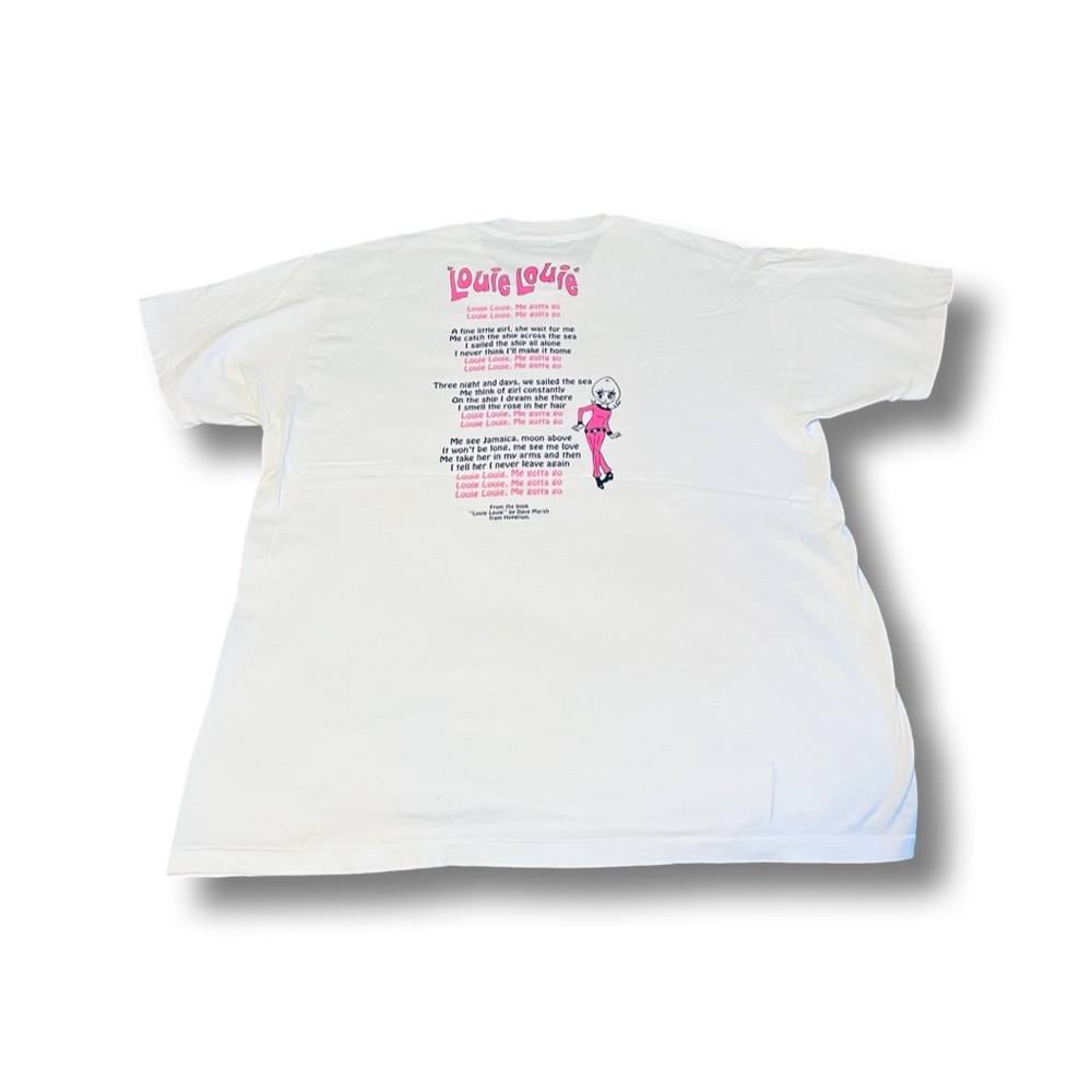 Vintage 90s promotional t-shirt — Louie Louie book by Dave Marsh